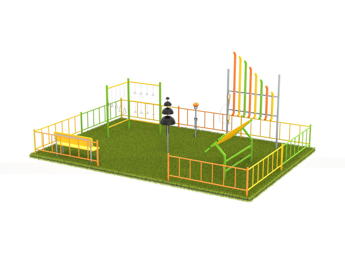 Музыкальная площадка с ограждением «Лайт»